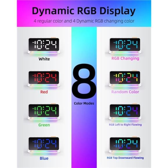 [RGB] Super Loud Alarm Clock for Bedroom, Heavy Sleepers, Adults | Dynamic RGB - Picture 5 of 5